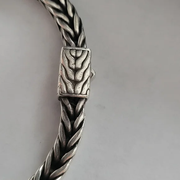 John Hardy Sterling Silver Box Braided Chain Bracelet - Picture 6 of 10